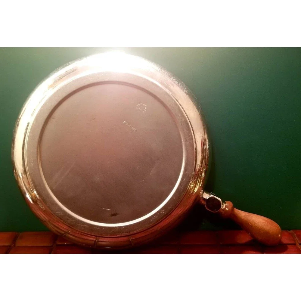Vintage 1930s Child's 3 Compartment Warming Dish With Floral Pattern Farberware